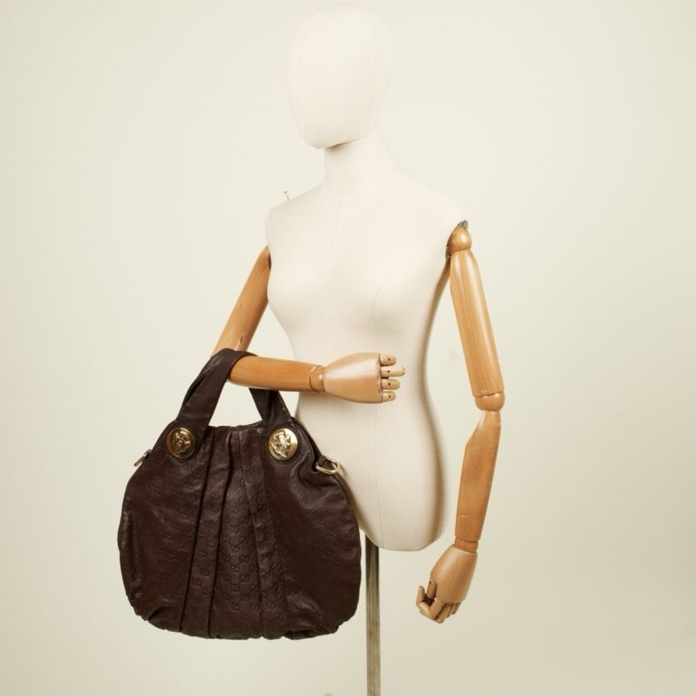 Gucci Hysteria hobo bag in brown leather with gold-tone hardware accents - Picture 2 of 6
